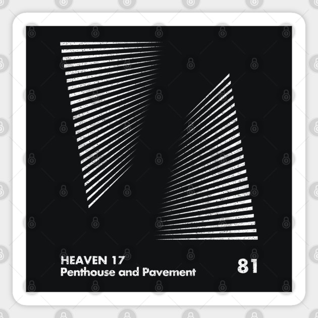 Heaven 17 / Minimal Graphic Design Tribute Art Sticker by saudade